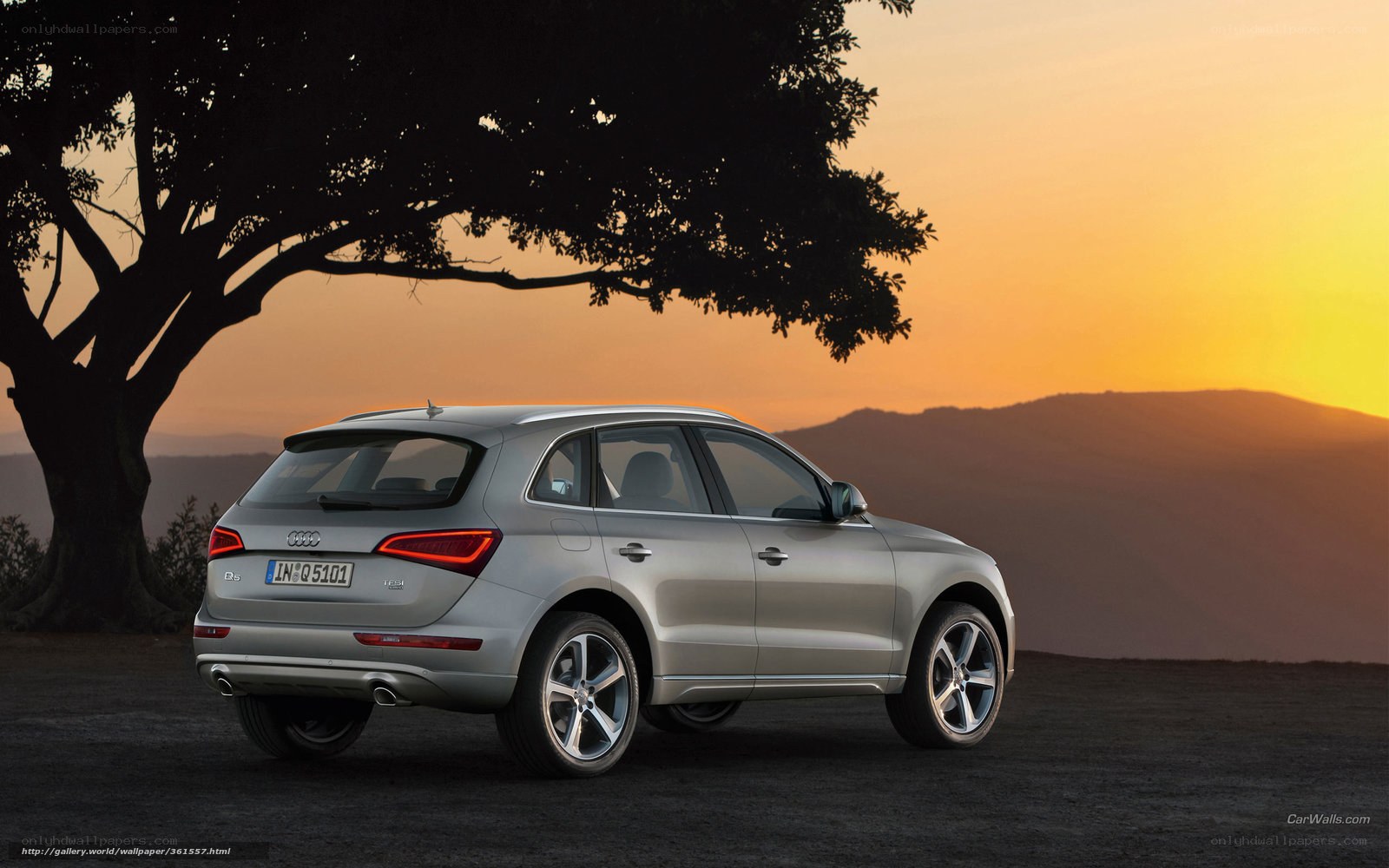 Audi Q5 at sunset