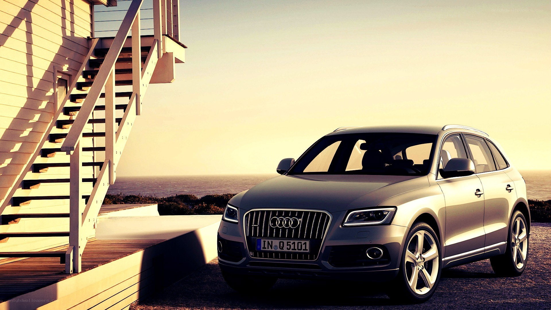 Audi Q5 by the sea