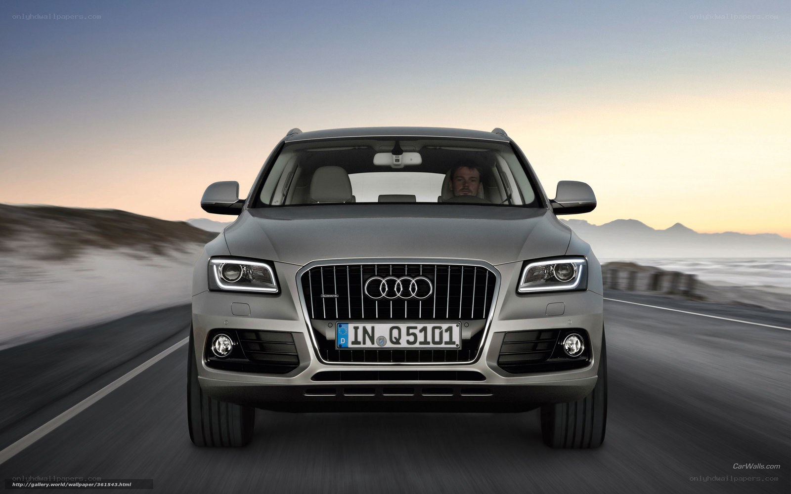 Audi Q5 driving on a road