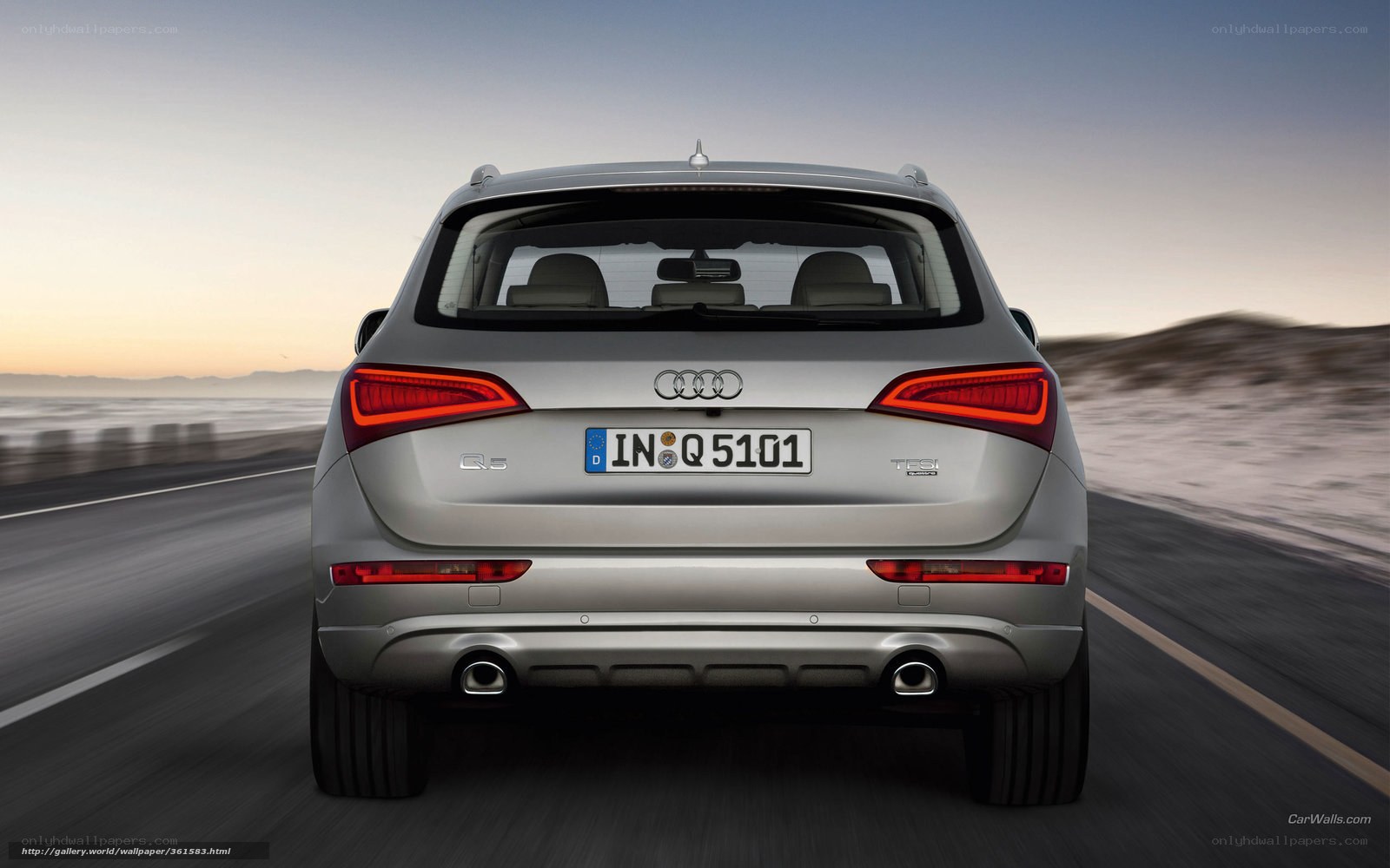 Audi Q5 driving on coastal road