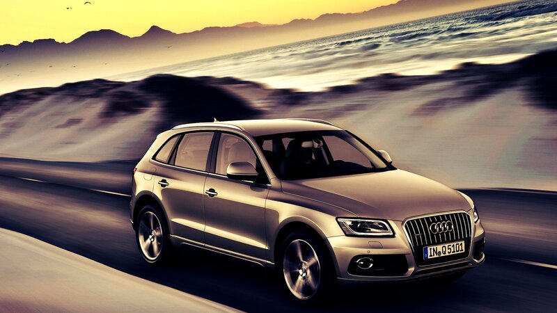 Audi Q5 driving on coastal road