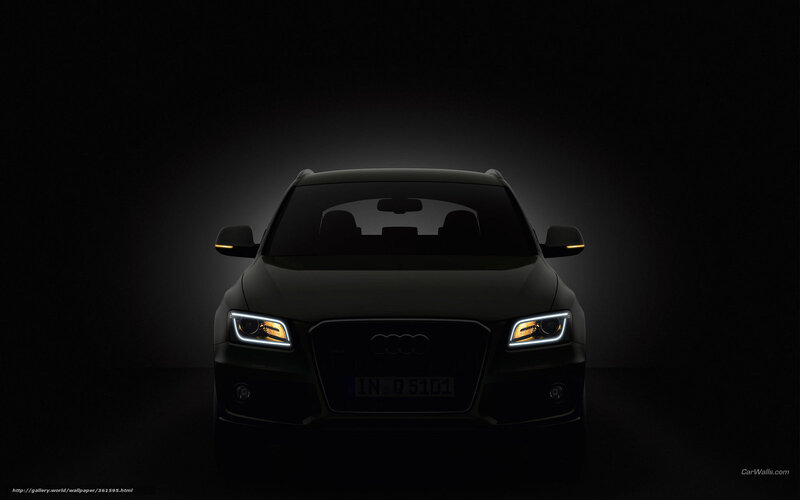 Audi Q5 front view in darkness