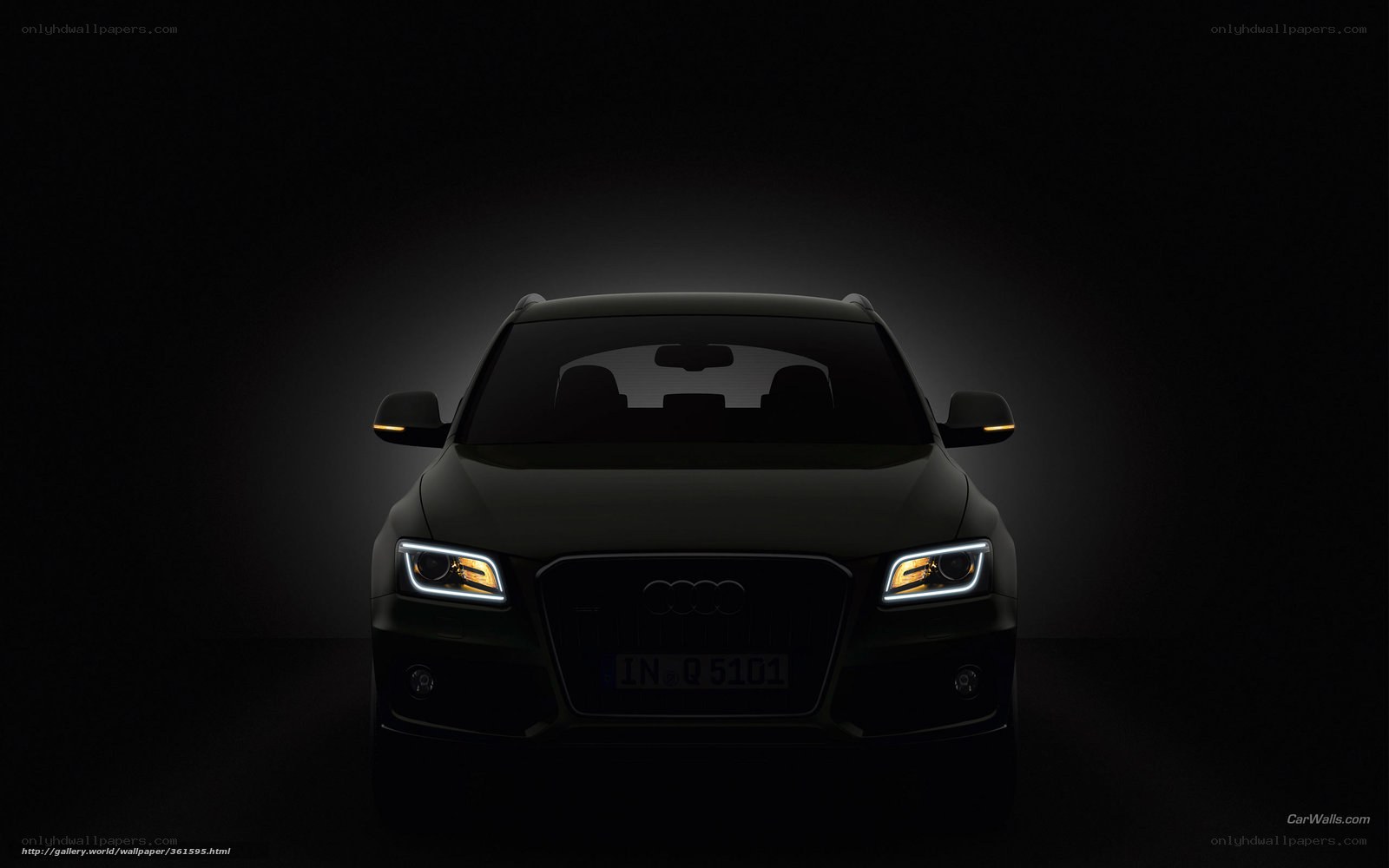 Audi Q5 front view in darkness