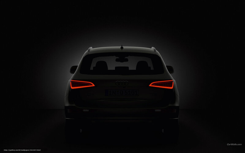 Audi Q5 rear view in darkness