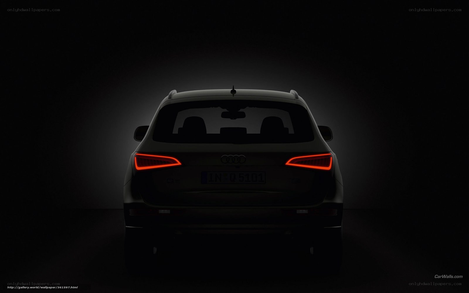 Audi Q5 rear view in darkness