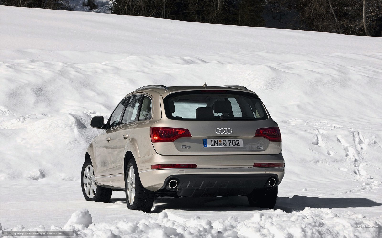 Audi Q7 in snowy landscape