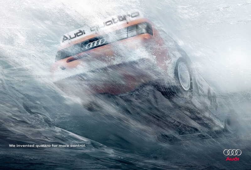 Audi quattro in snowstorm