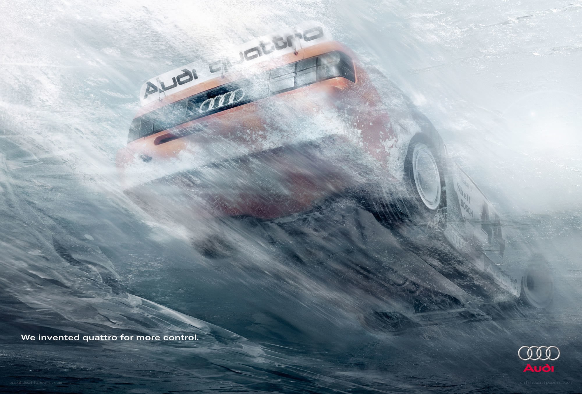 Audi quattro in snowstorm