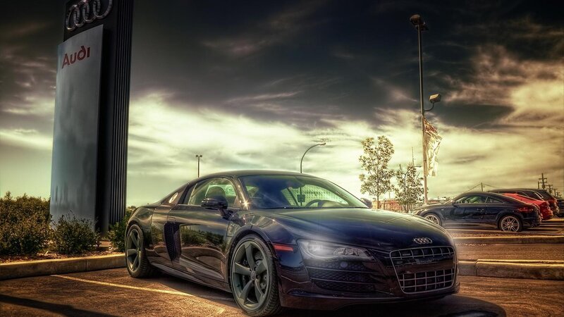 Audi R8 at a dealership