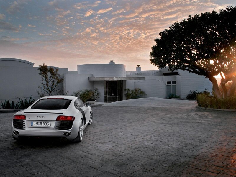 Audi R8 at a modern home