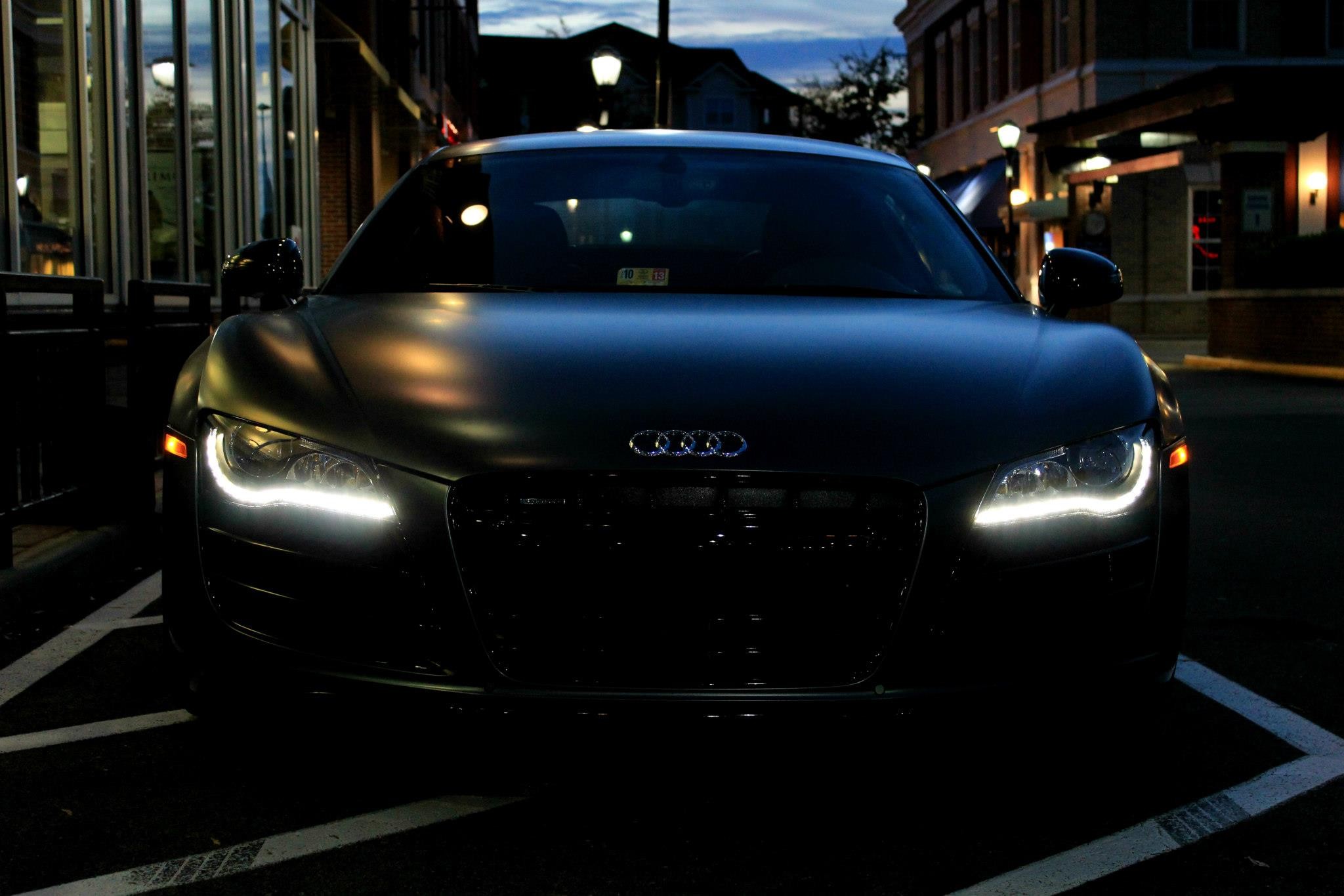 Audi R8 at dusk