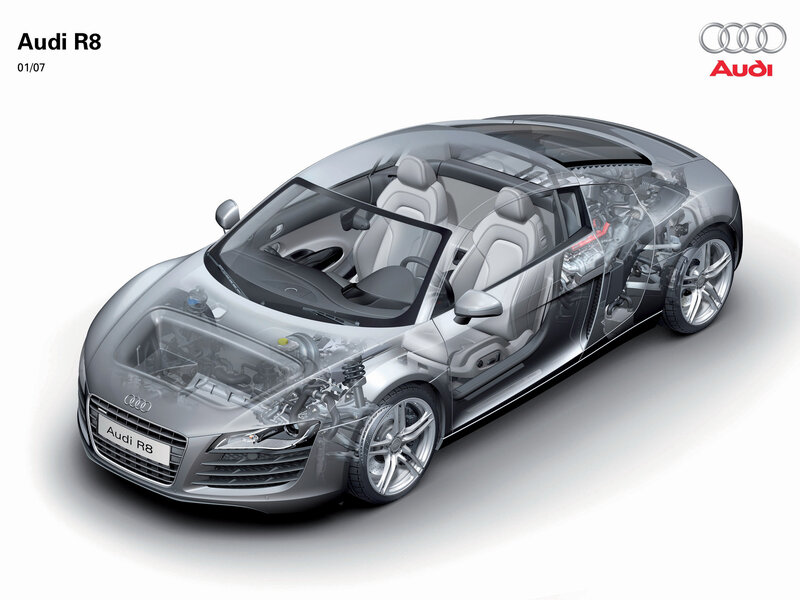 Audi R8 Car — Silver