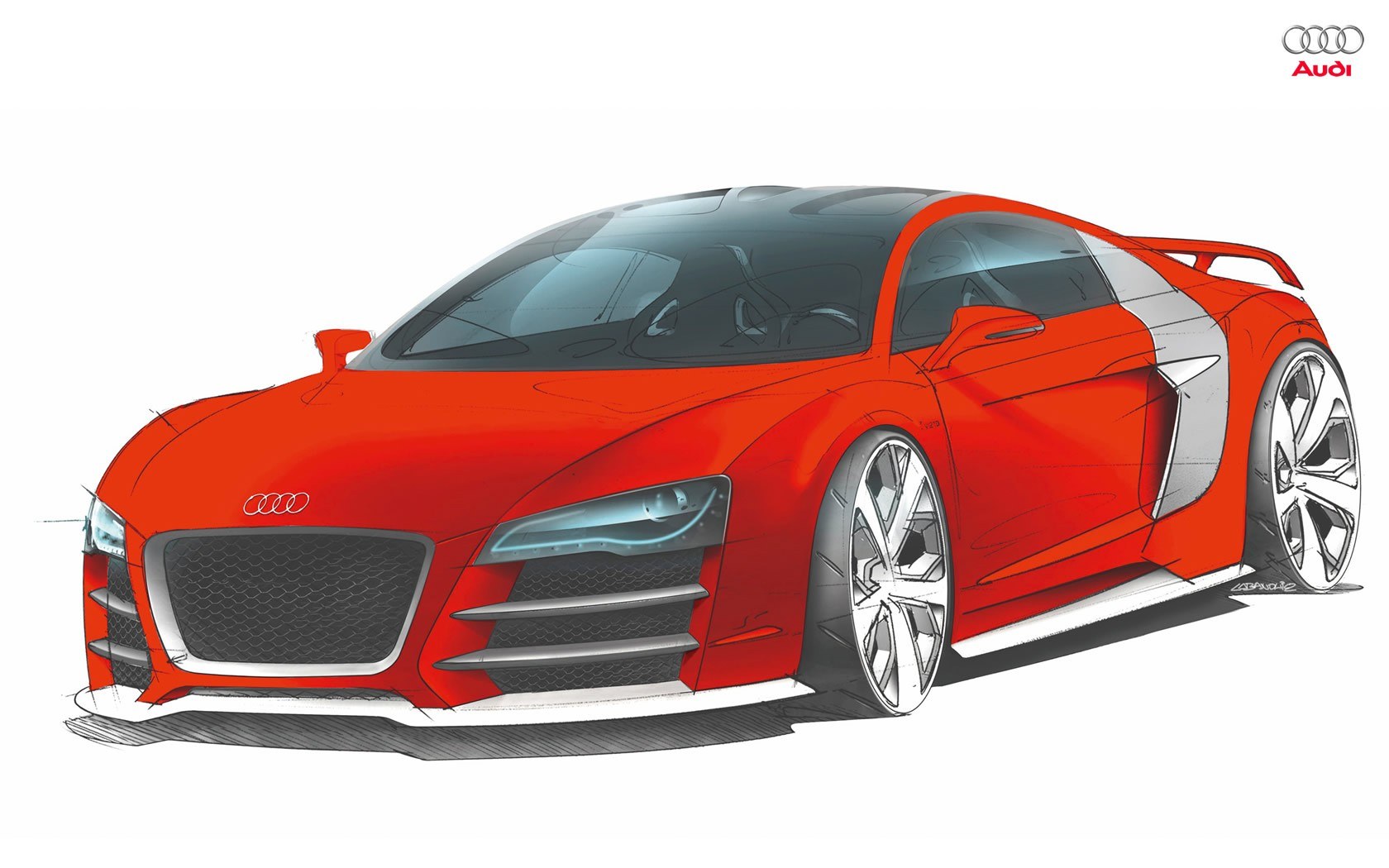 Audi R8 concept sketch