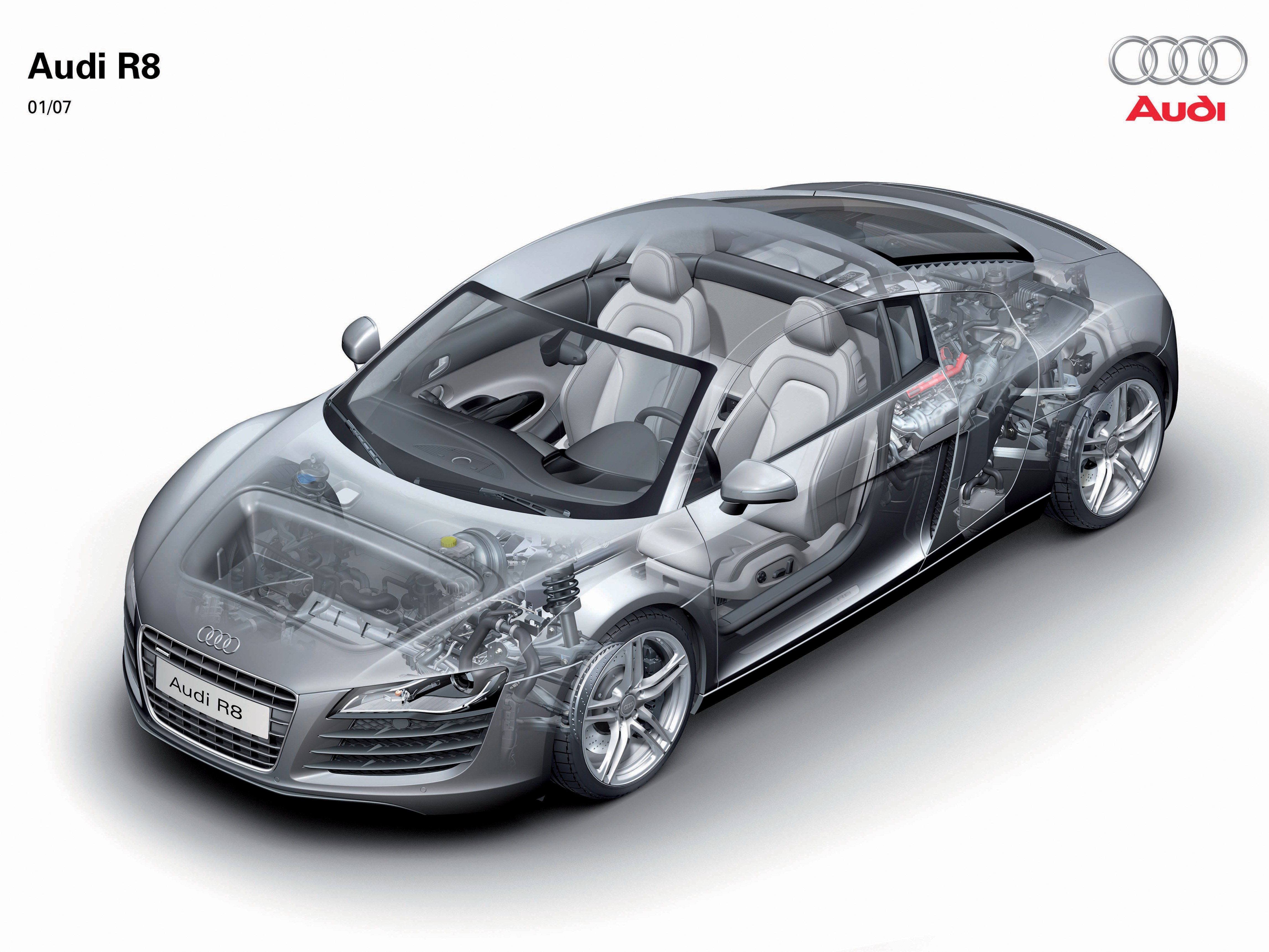 Audi R8 cutaway view