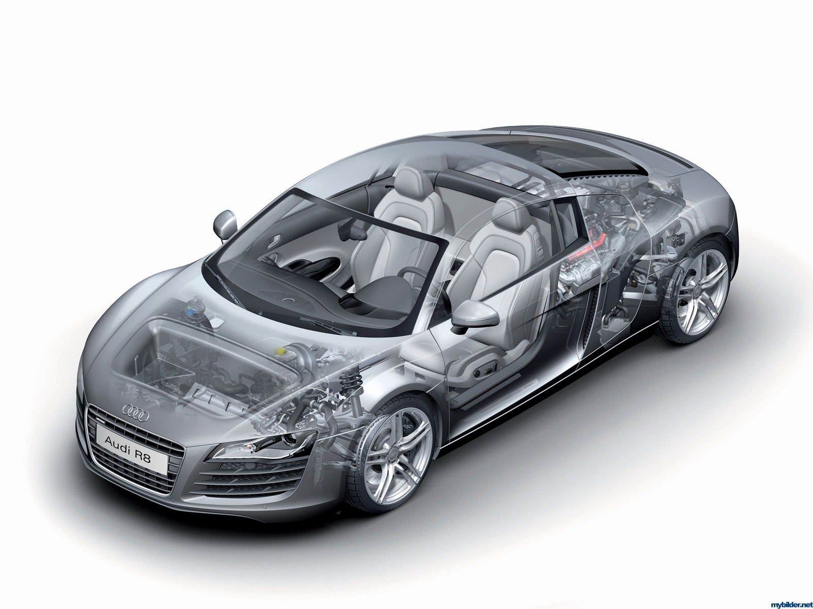Audi R8 cutaway view