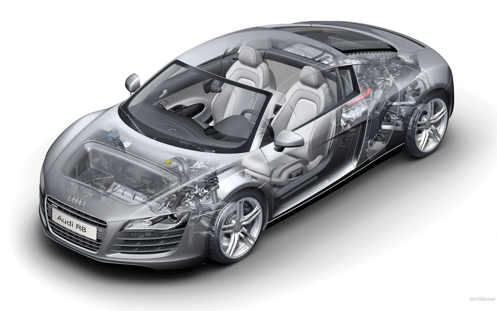 Audi R8 cutaway view