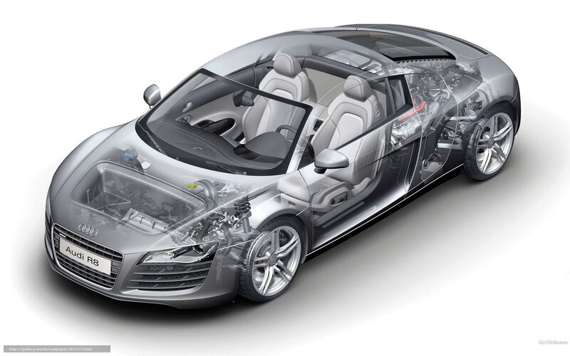 Audi R8 cutaway view