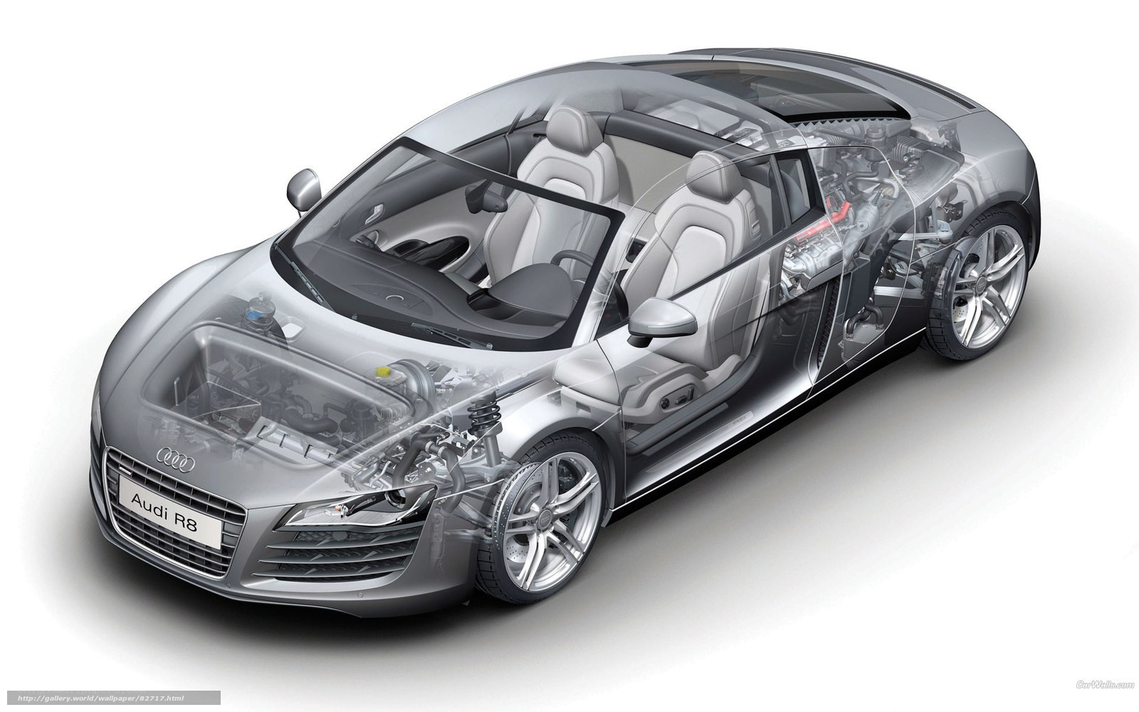 Audi R8 cutaway view