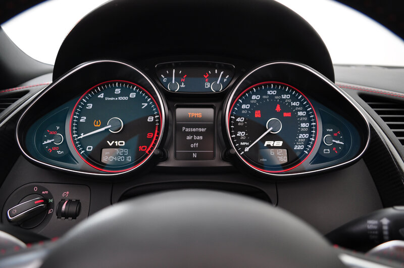 Audi R8 dashboard close-up