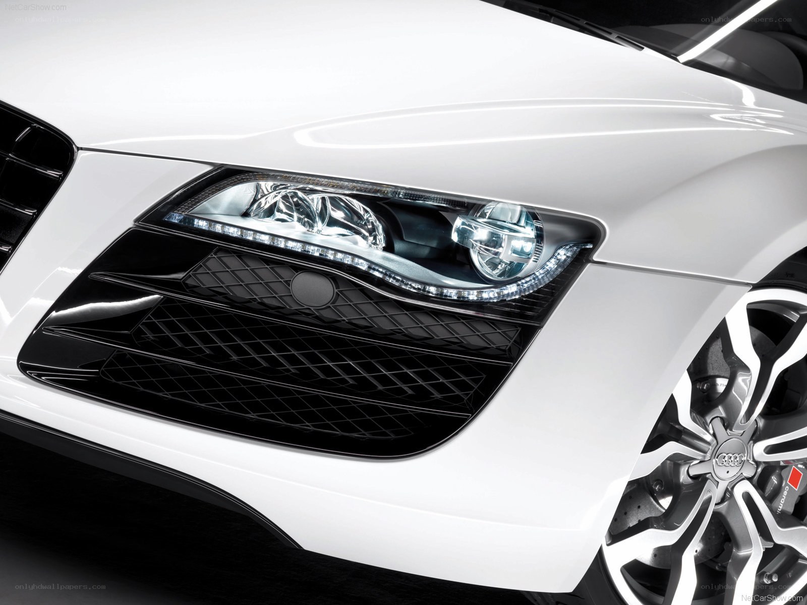 Audi R8 front headlight detail