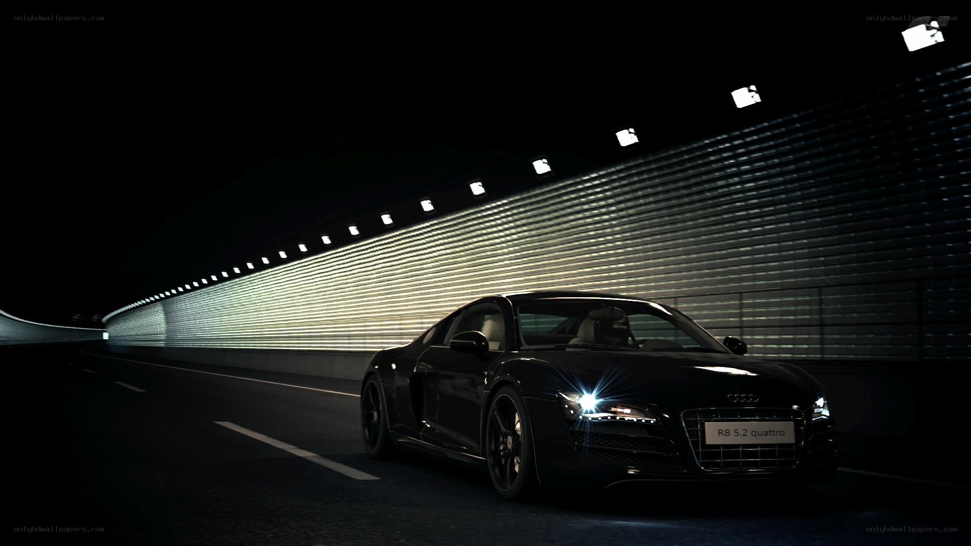 Audi R8 in a tunnel