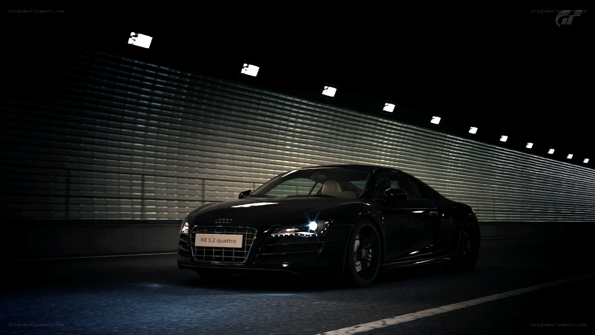 Audi R8 in a tunnel