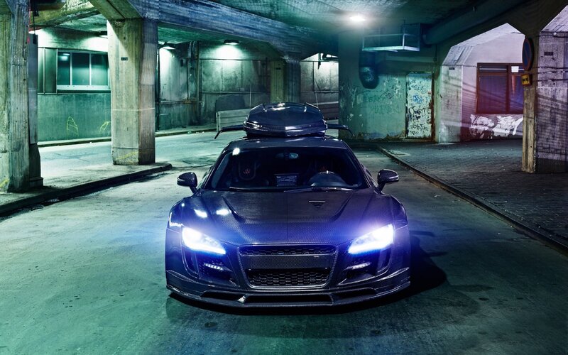 Audi R8 in an underground garage
