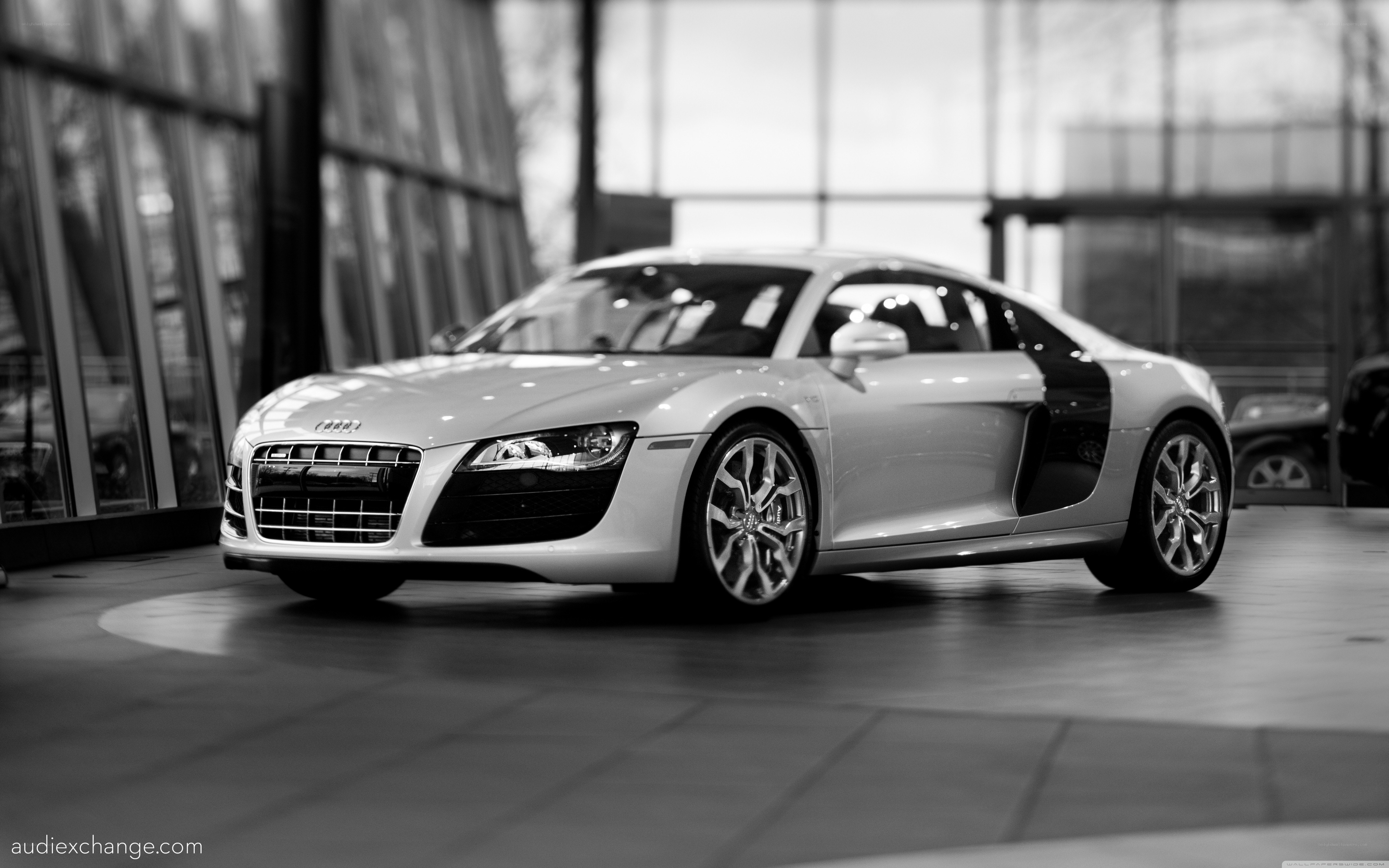 Audi R8 in showroom