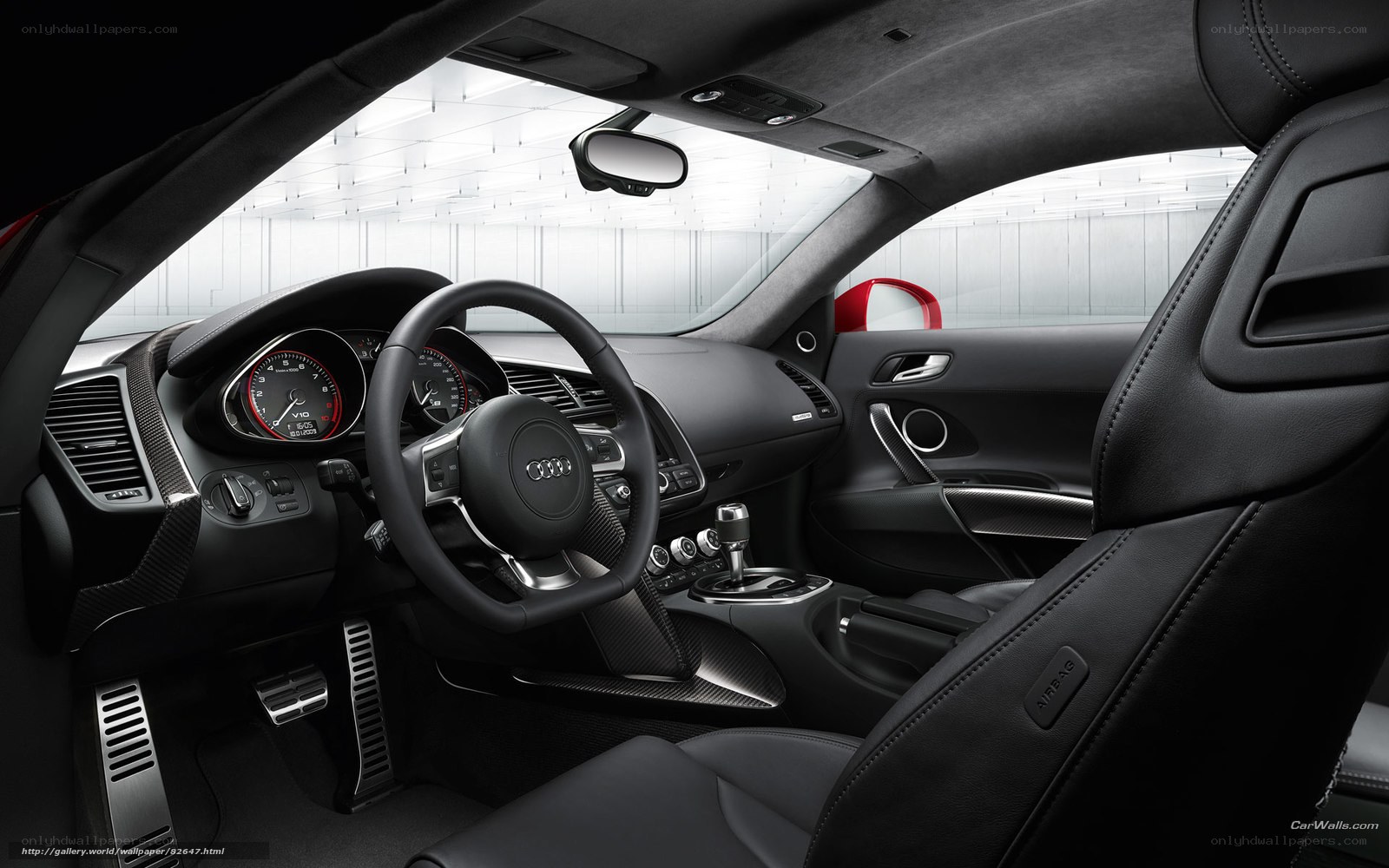 Audi R8 interior view