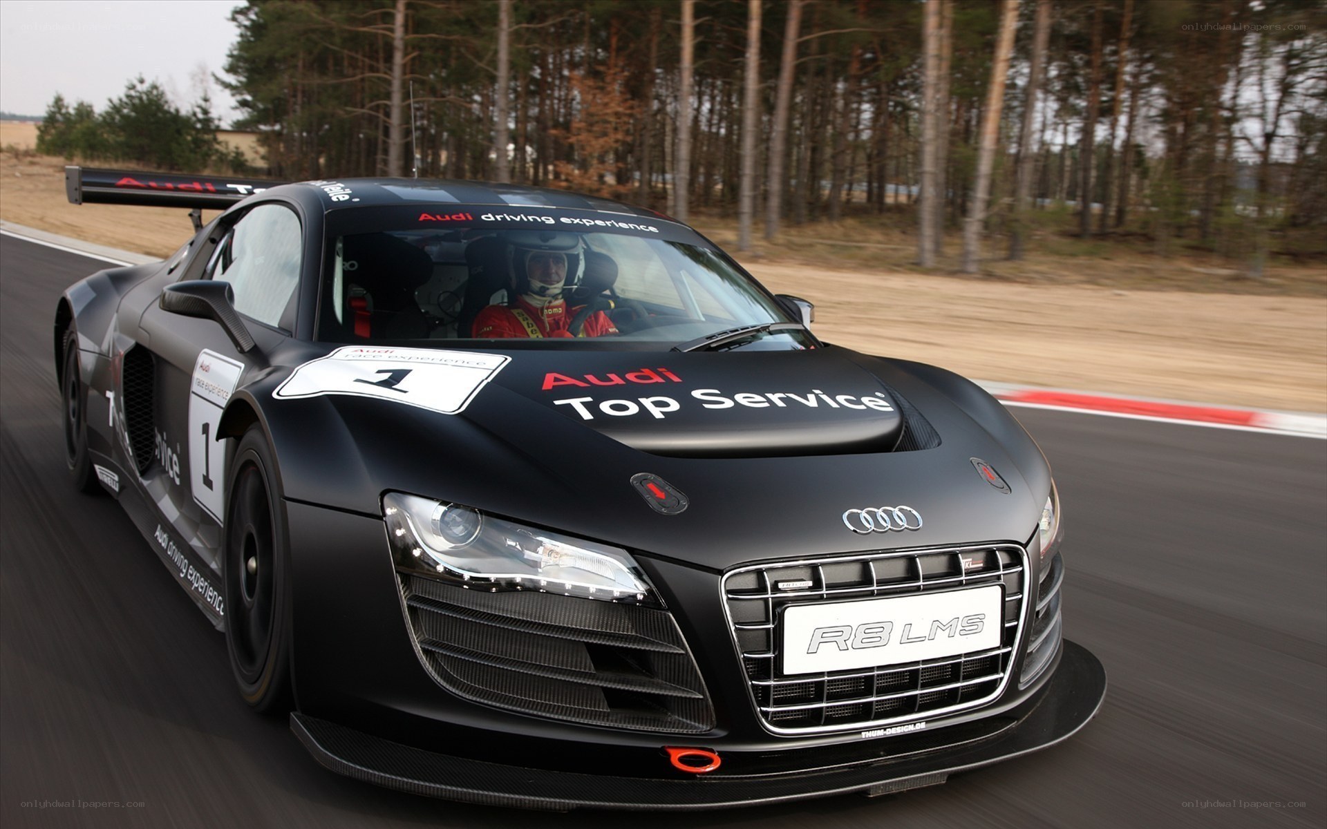 Audi R8 LMS on a racetrack