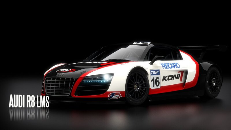 Audi R8 LMS Race Car — White