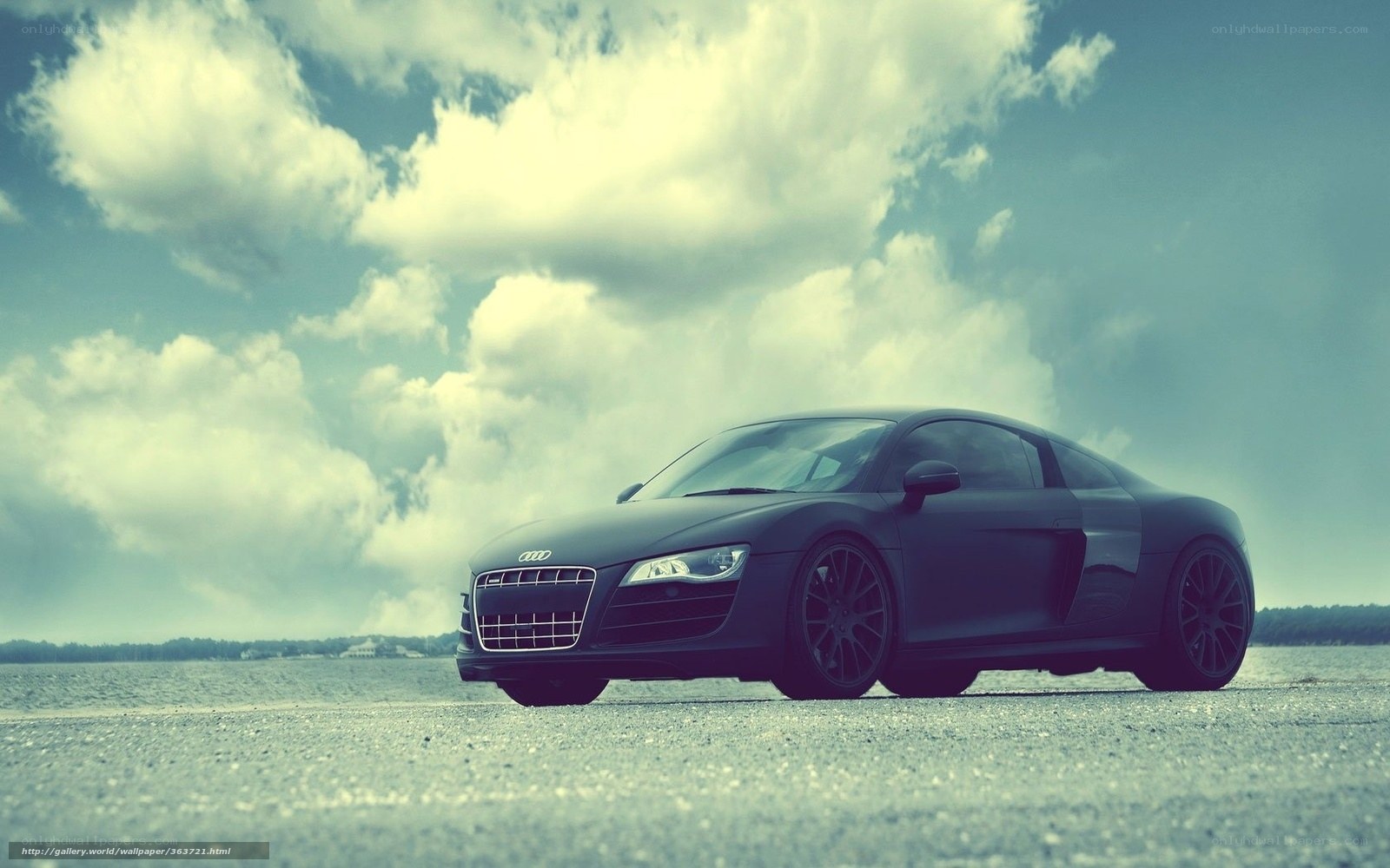 Audi R8 on a cloudy day