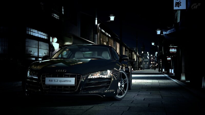 Audi R8 on a quiet street