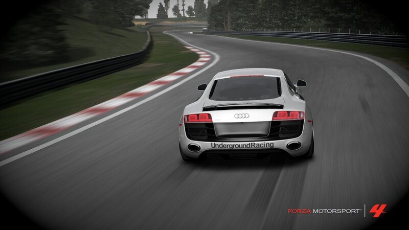 Audi R8 on a racetrack