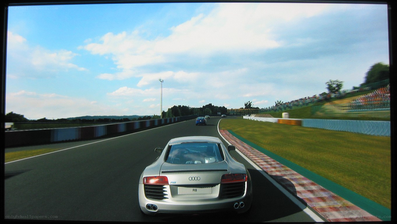Audi R8 on a racetrack
