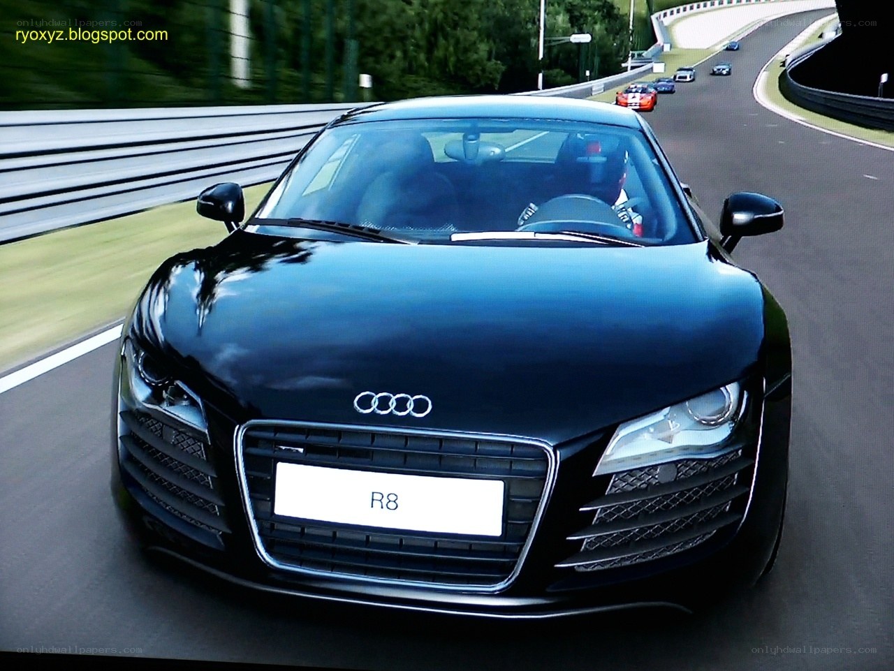 Audi R8 on a racetrack