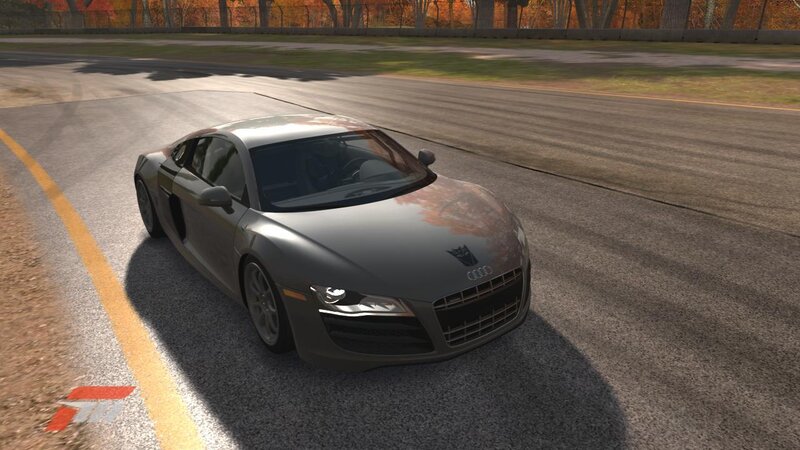 Audi R8 on a racetrack