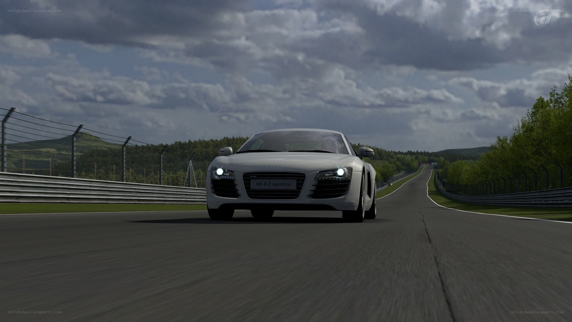 Audi R8 on a racetrack