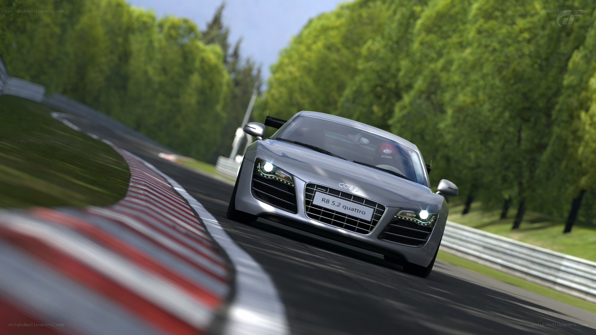 Audi R8 on a racetrack