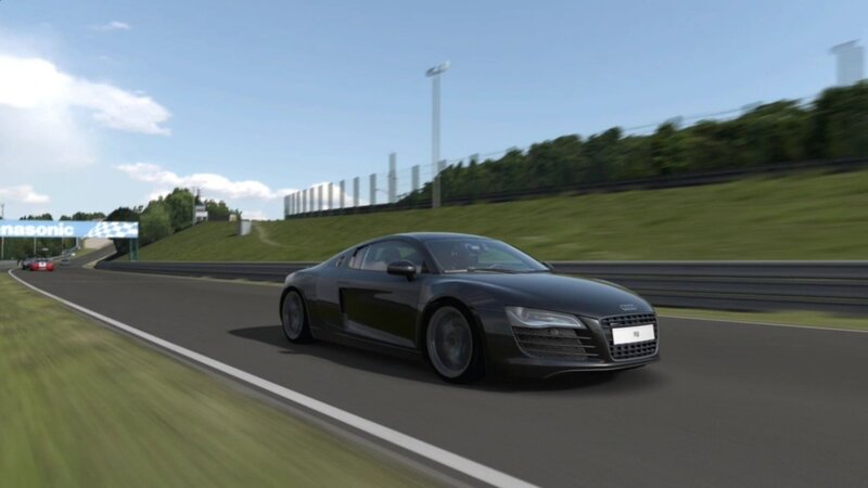 Audi R8 on a racetrack