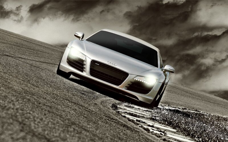 Audi R8 on a racetrack