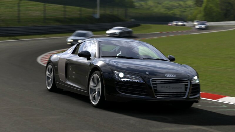 Audi R8 on a racetrack
