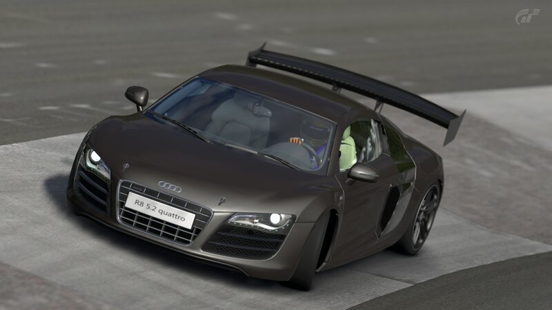 Audi R8 on a racetrack