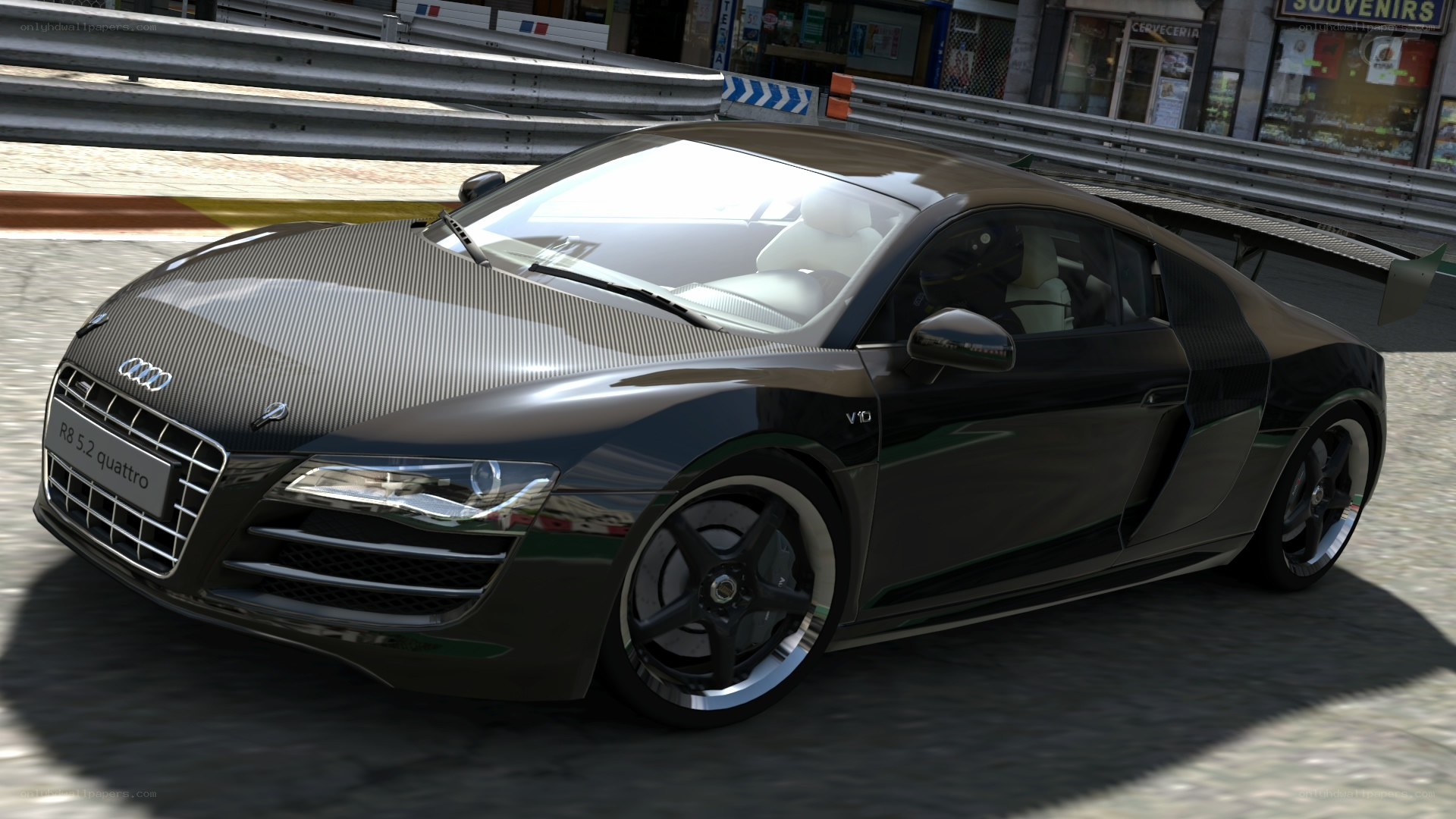 Audi R8 on a racetrack