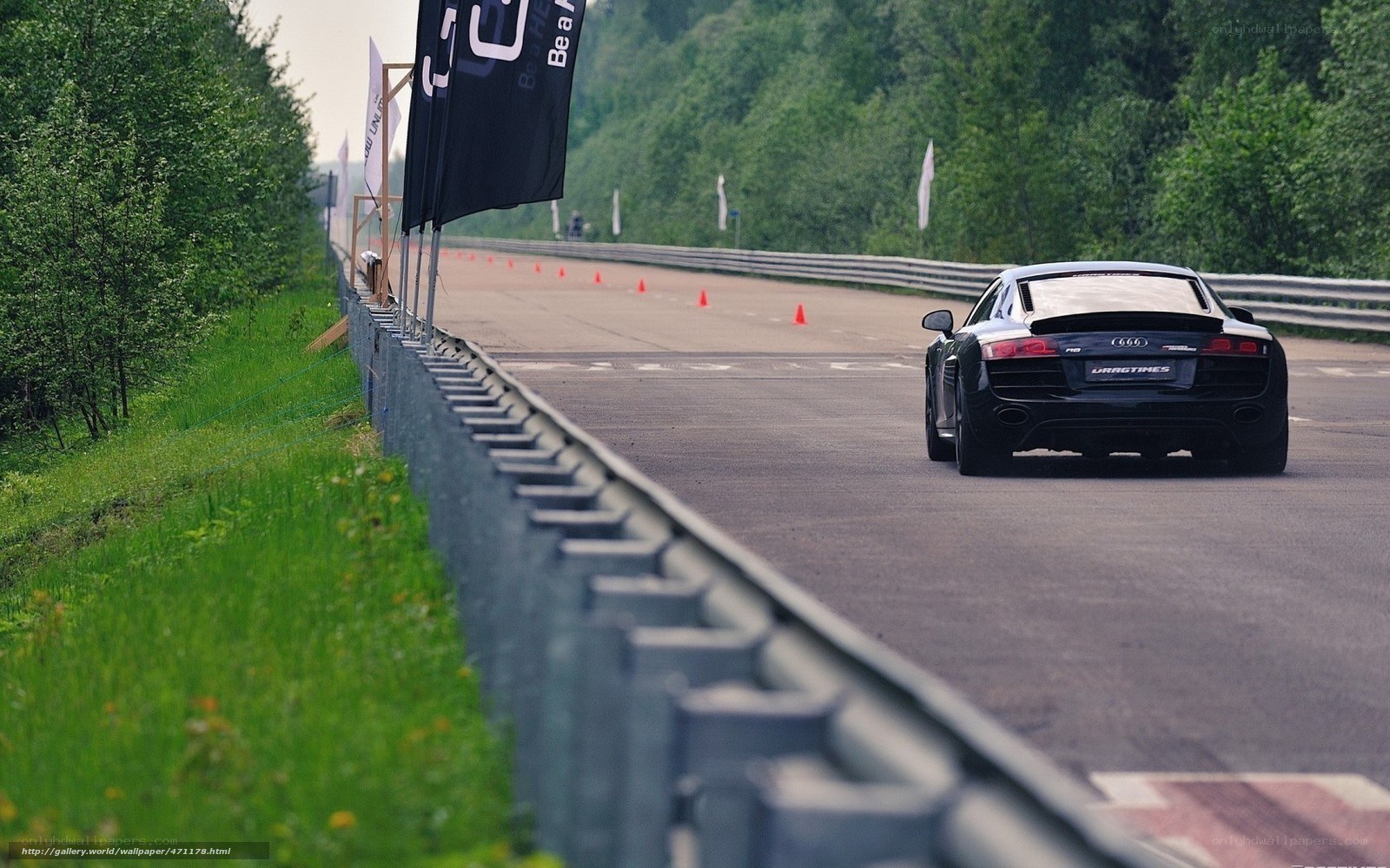 Audi R8 on a racetrack