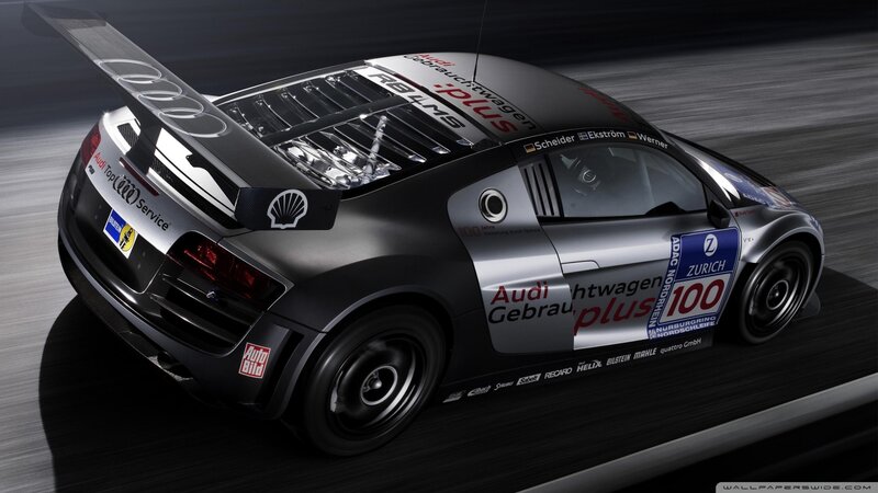 Audi R8 Race Car — Black, Dynamic