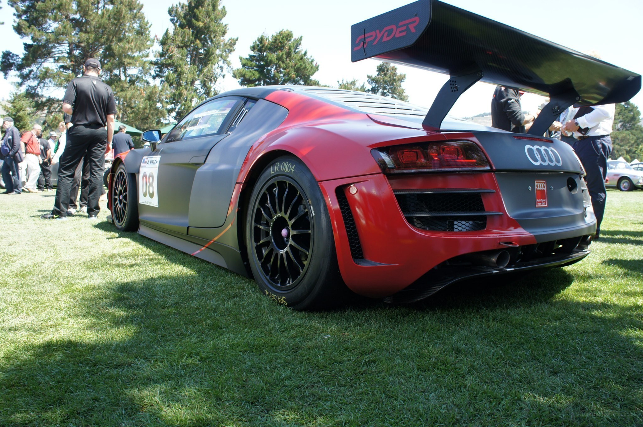 Audi R8 race car on display