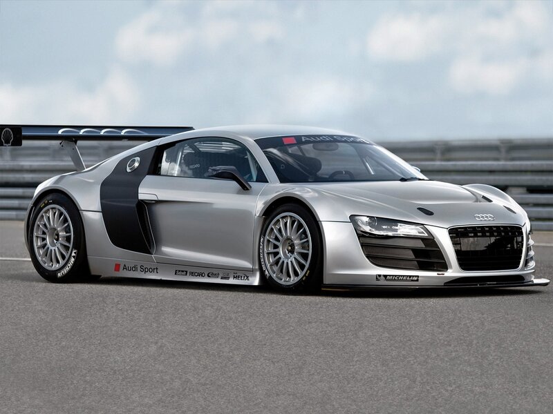 Audi R8 race car on track
