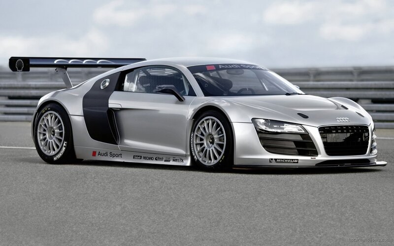 Audi R8 race car on track