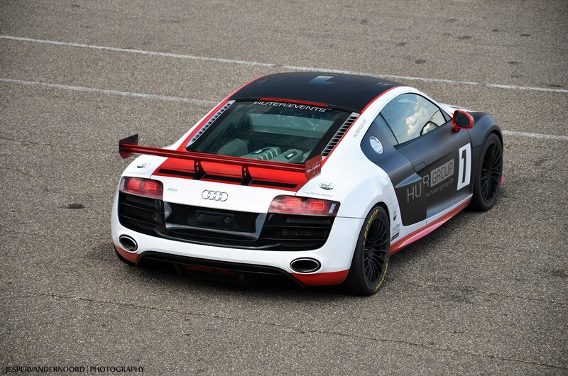 Audi R8 race car on track